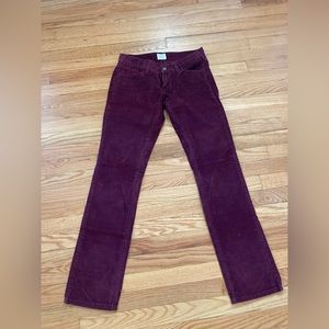 NWOT Red purple Levi’s skinny corduroy pants